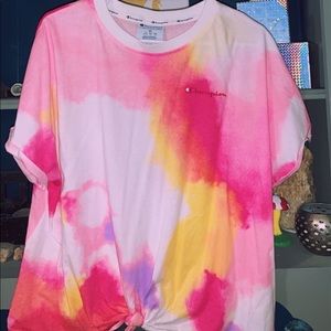 cropped boxy tees tie at bottom